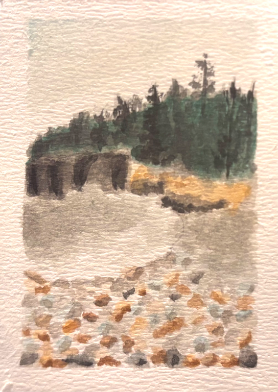 Little Hunters Beach, Acadia National Park Collection aceo art card