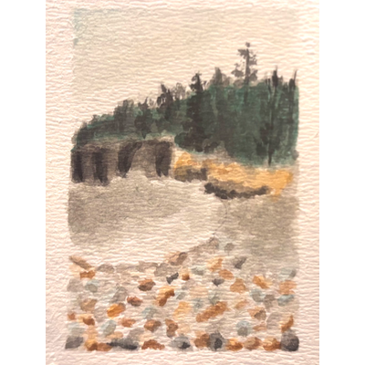 Little Hunters Beach, Acadia National Park Collection aceo art card thumbnail 1