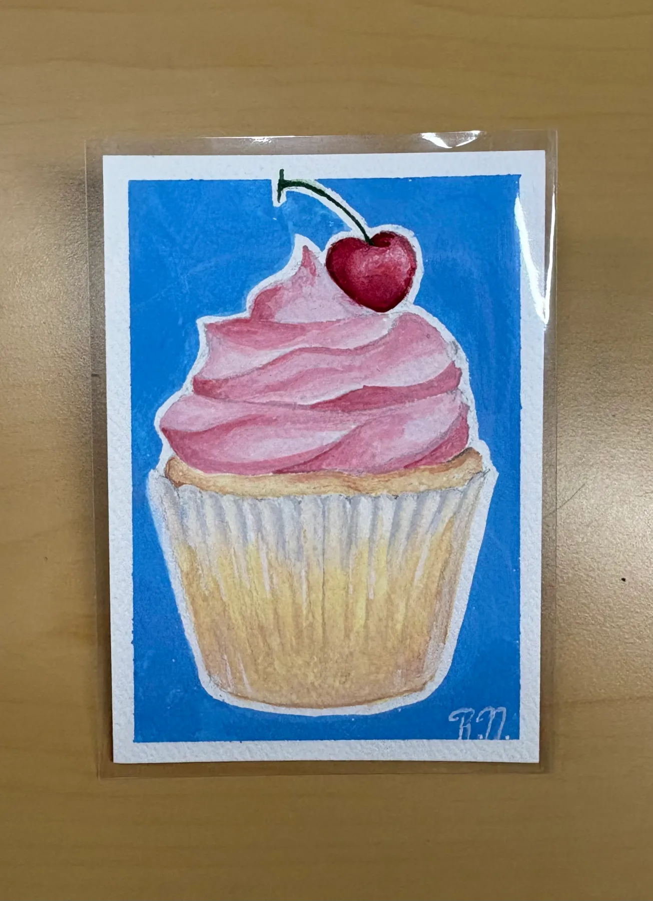 Cutsie Cupcake aceo art card