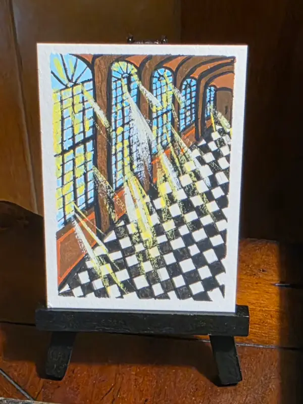 Cathedral Studies aceo art card