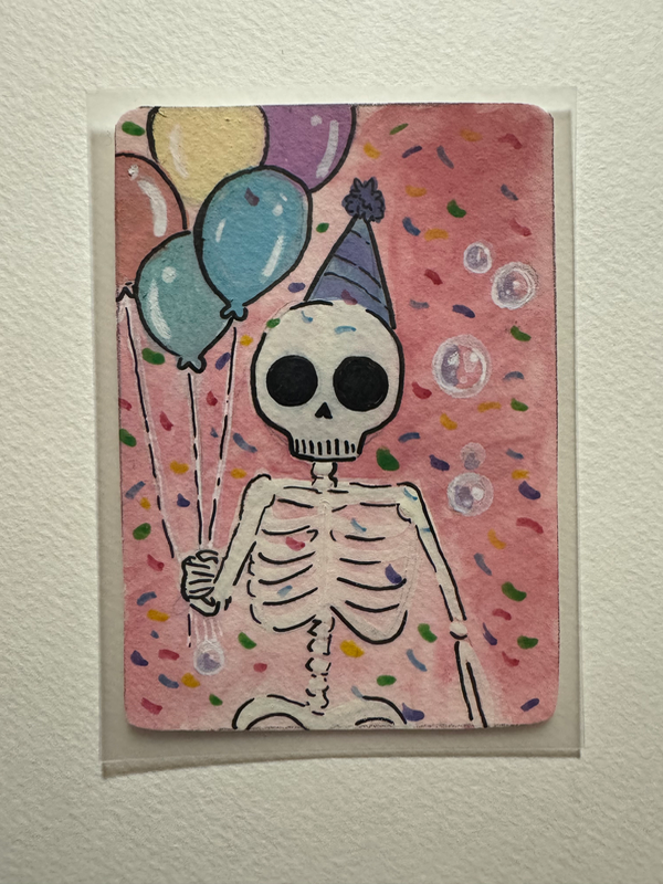 Happy Birthday aceo art card