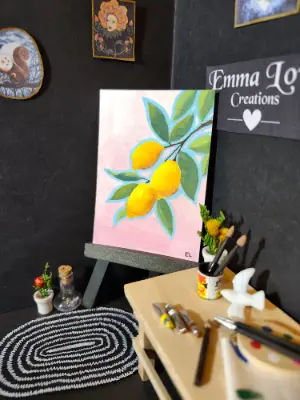 Lemons 🍋 aceo art card thumbnail 1