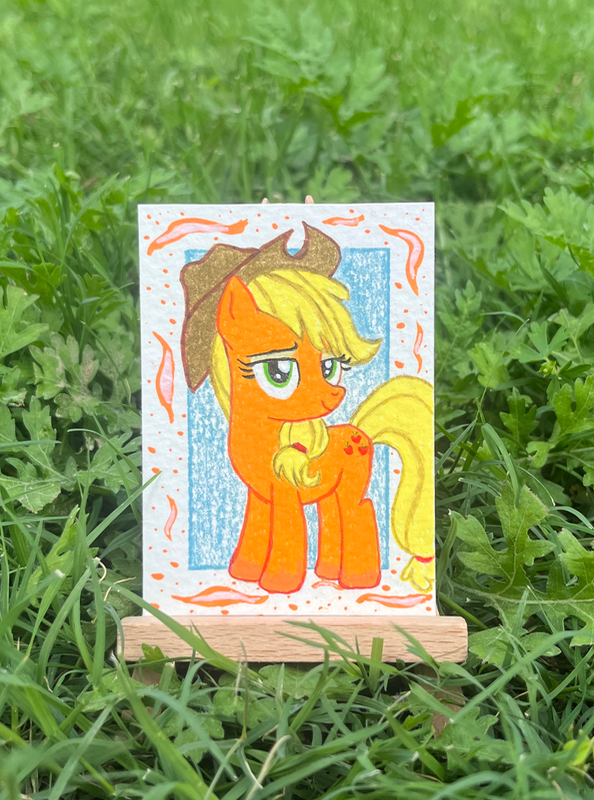 Orange Pony - Art Style Exercise #5 aceo art card