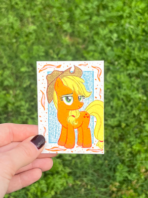 Orange Pony - Art Style Exercise #5 aceo art card thumbnail 2