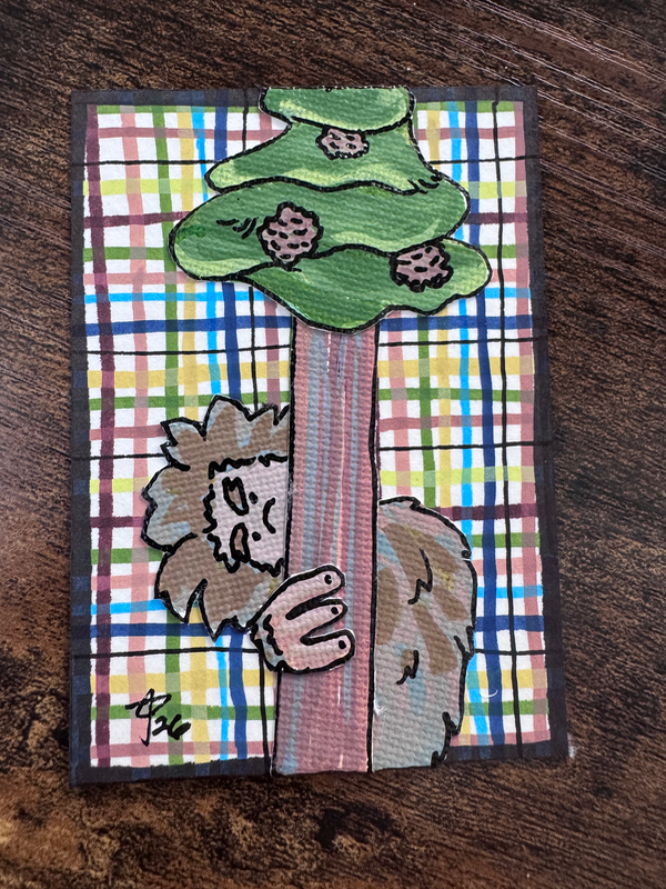 You can’t see me aceo art card