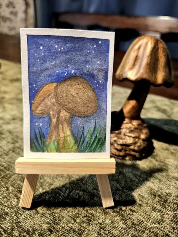 Star lit embrace aceo art card