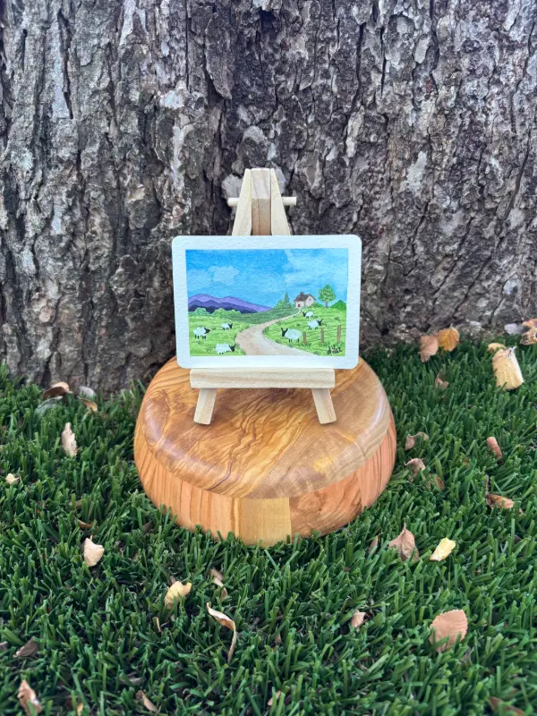 Sheep Study: Six Sheep aceo art card