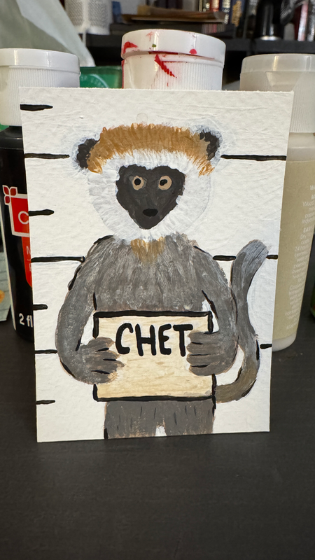 Chill Chet aceo art card