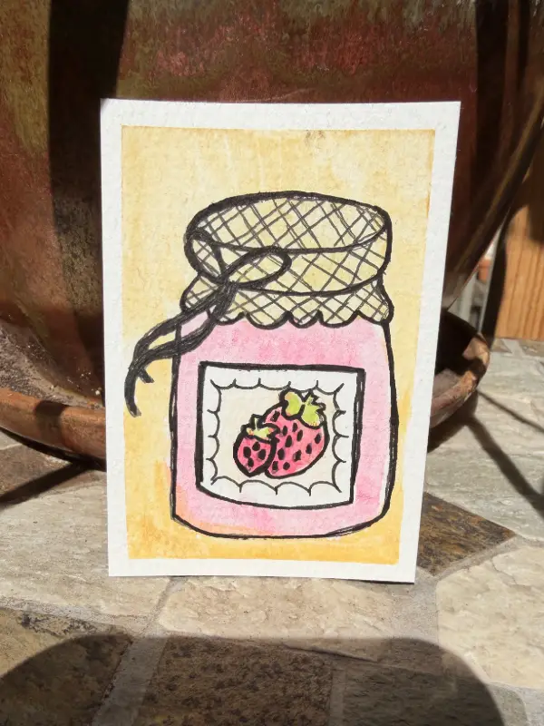 Strawberry Jam aceo art card