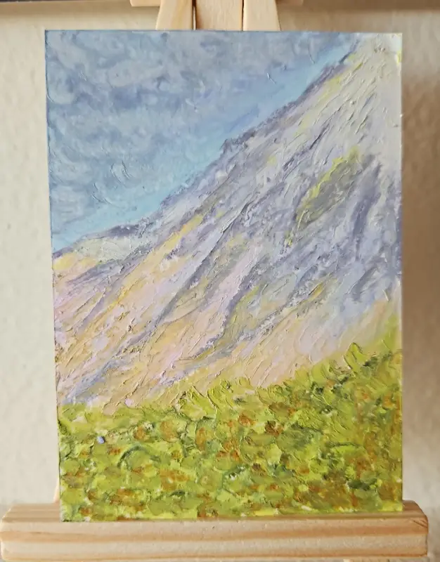 Mountainside aceo art card