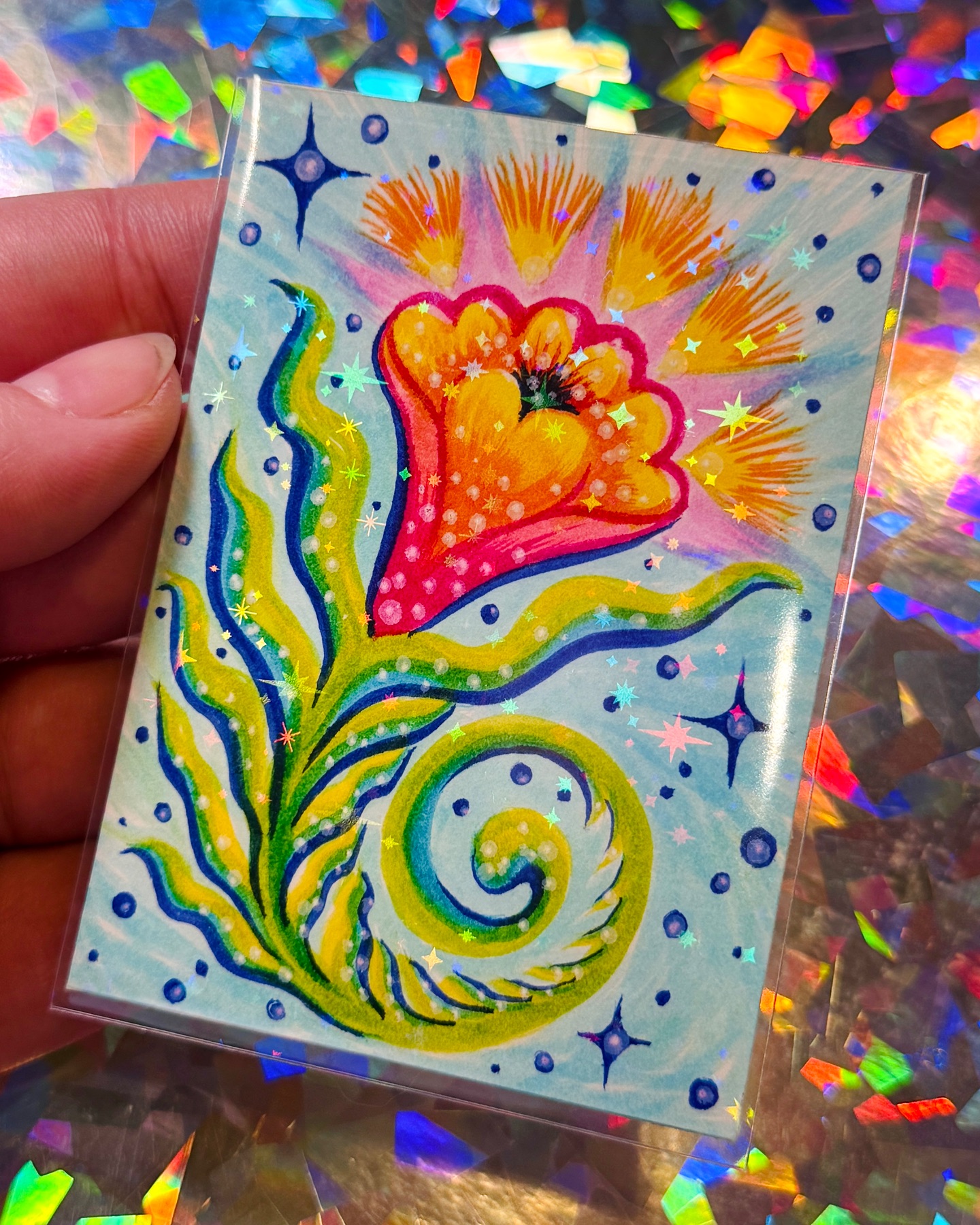 Fleur Celeste No. 5 aceo art card