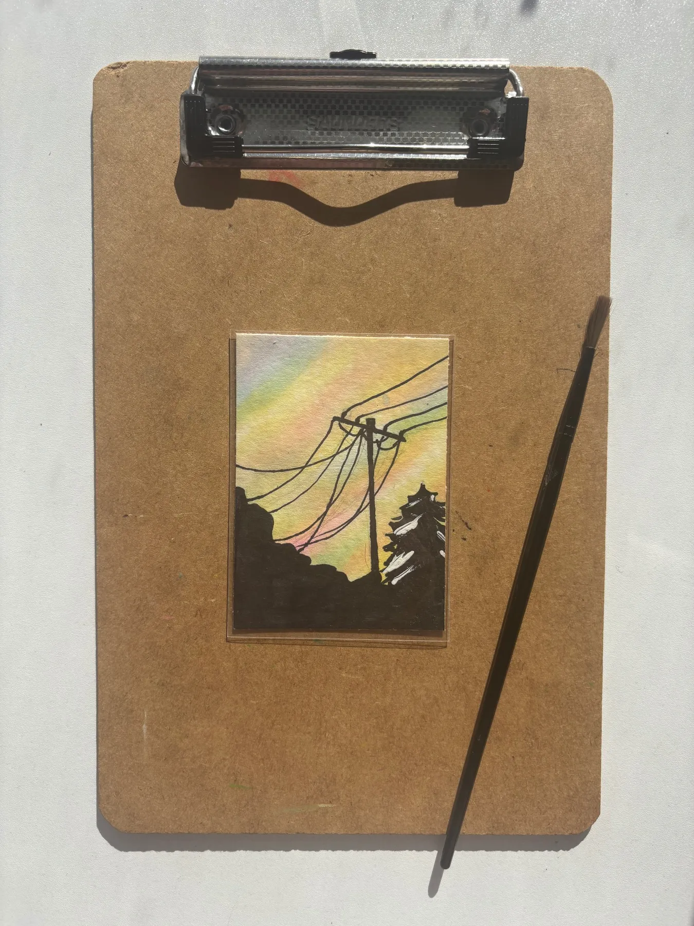 “Blessings of the sky” aceo art card
