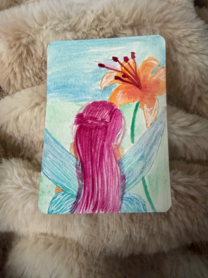 Garden Fairy aceo art card thumbnail 1