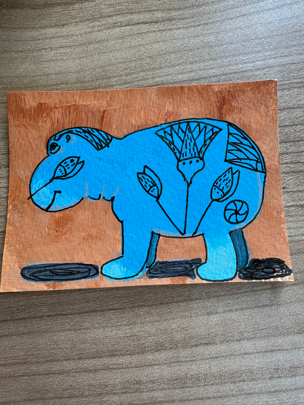 William the Hippo aceo art card