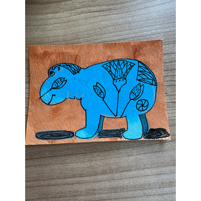 William the Hippo aceo art card thumbnail 1
