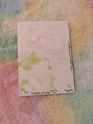 'Be Out of this World' Inspo-Frog 10/10 aceo art card thumbnail 2