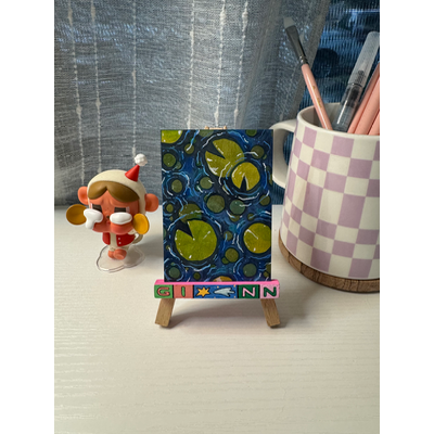 Lily Pads aceo art card thumbnail 2