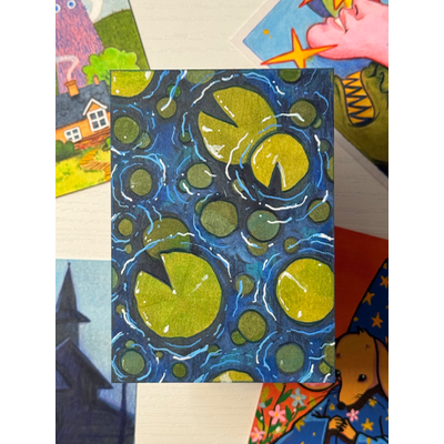Lily Pads aceo art card thumbnail 4
