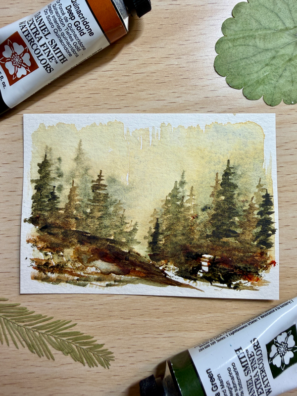 Into the Pines aceo art card