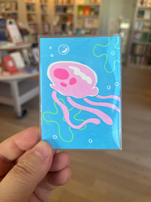 Jellyfish Fields aceo art card thumbnail 1