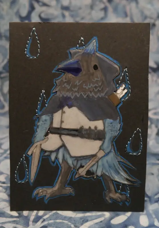 Raindrop aceo art card