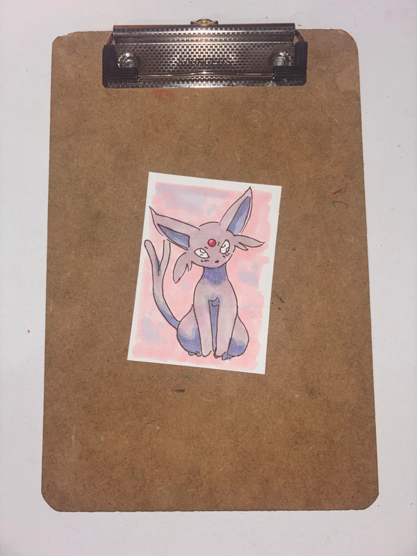 “Espeon” Pokemon Eevee evolution aceo art card
