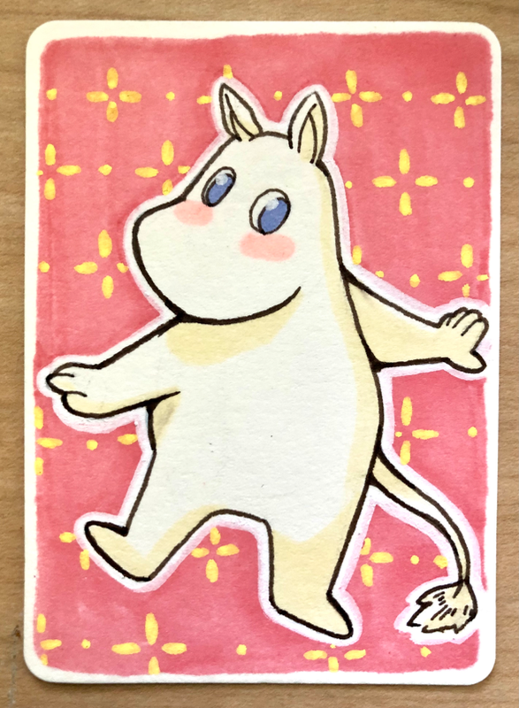 Moomin aceo art card