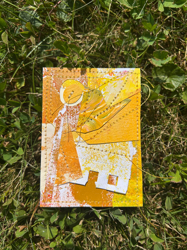 Sunlit Collage aceo art card
