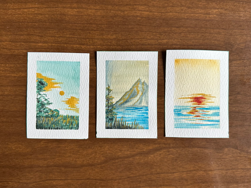 “Let’s go outside” aceo art card