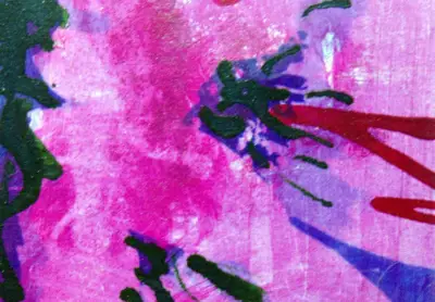 Abstract Flower Cyanotype Mixed Media 3 Original Art ACEOs aceo art card thumbnail 3