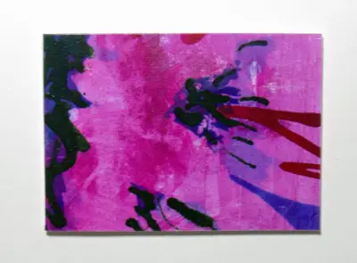 Abstract Flower Cyanotype Mixed Media 3 Original Art ACEOs aceo art card thumbnail 5