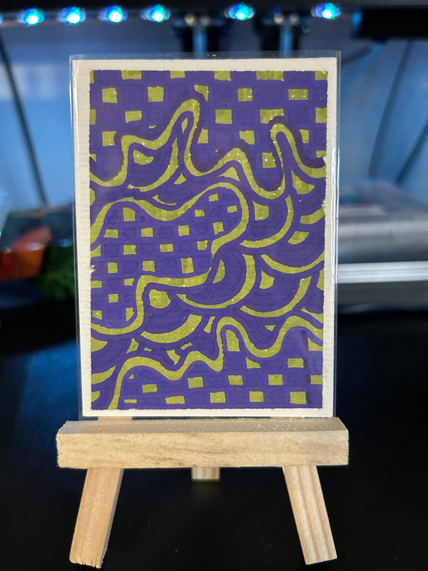 Melt mess aceo art card