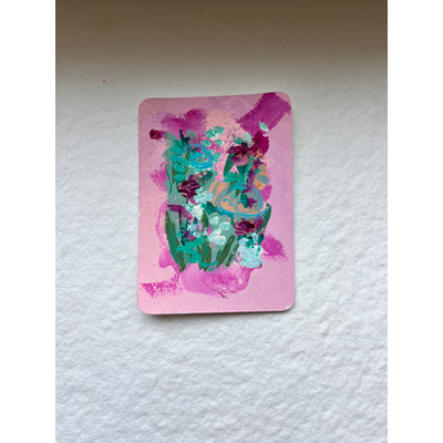 Flowersplash 2 aceo art card thumbnail 1