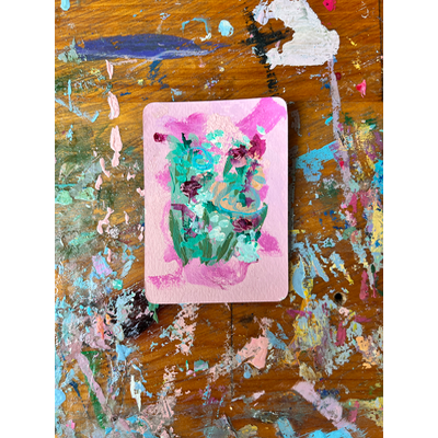 Flowersplash 2 aceo art card thumbnail 2