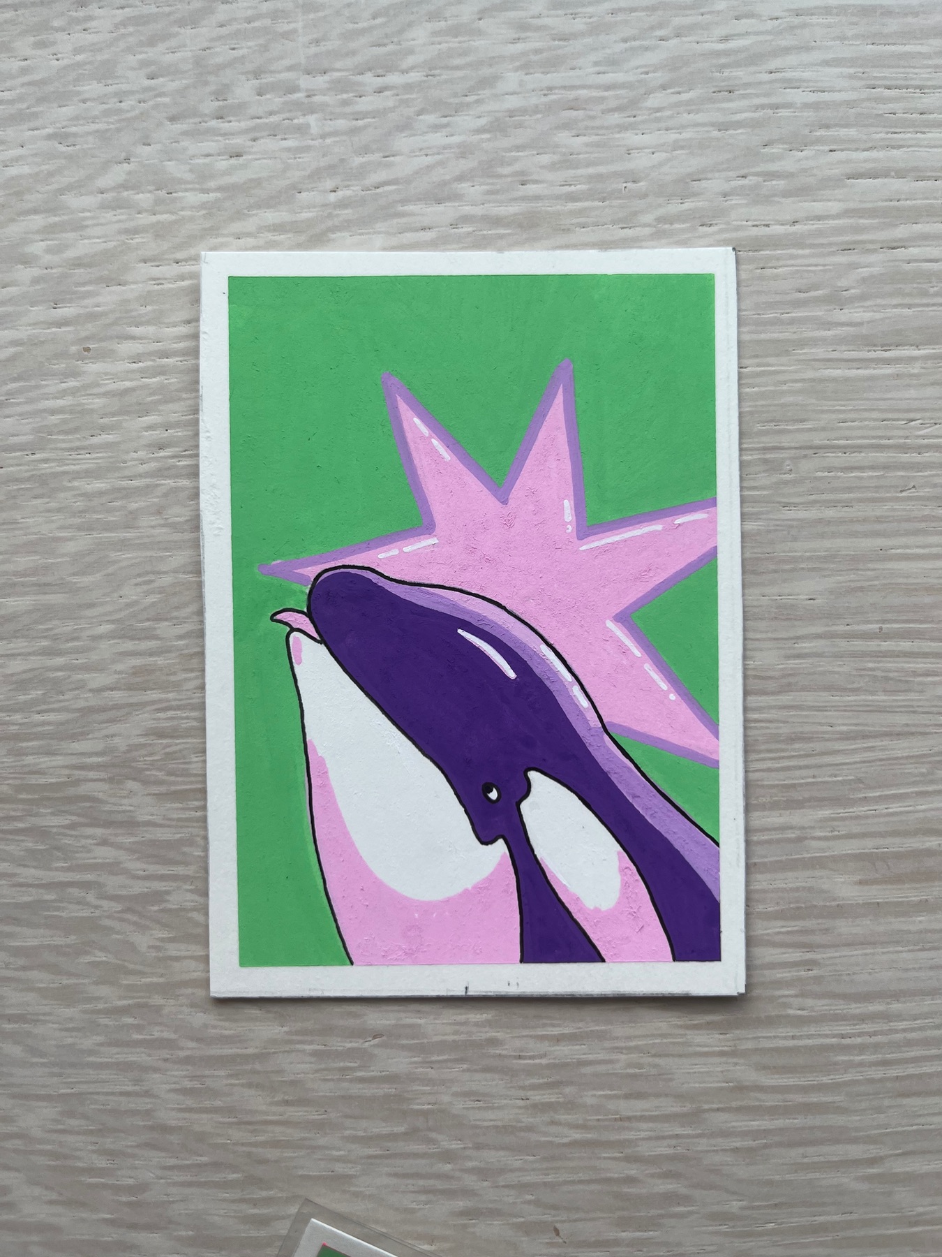 Bubblegum Orca #2 aceo art card