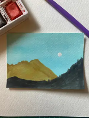 New Mexico Landscape aceo art card thumbnail 1