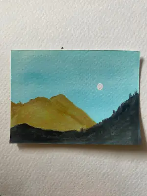 New Mexico Landscape aceo art card thumbnail 3