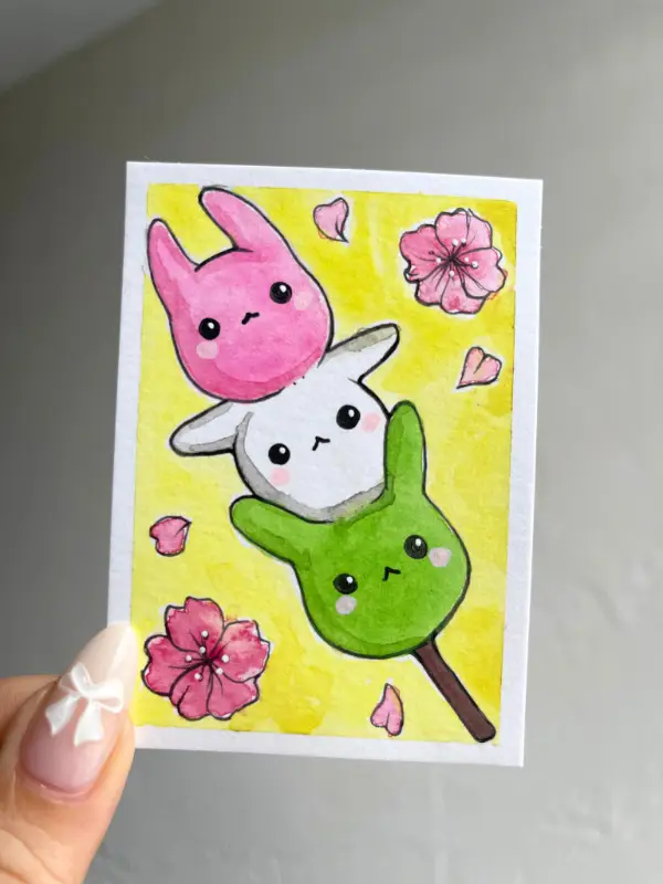 Mochi Dango aceo art card