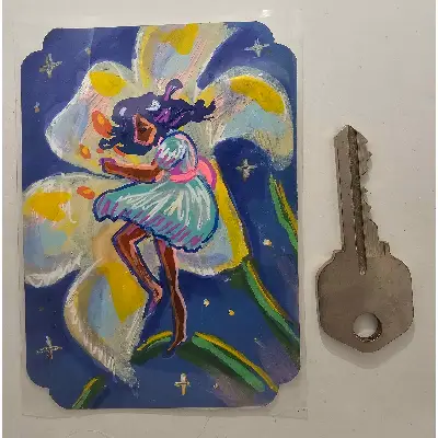 Sleeping Flower aceo art card thumbnail 2