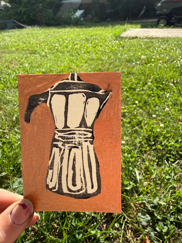 Orange Moka aceo art card