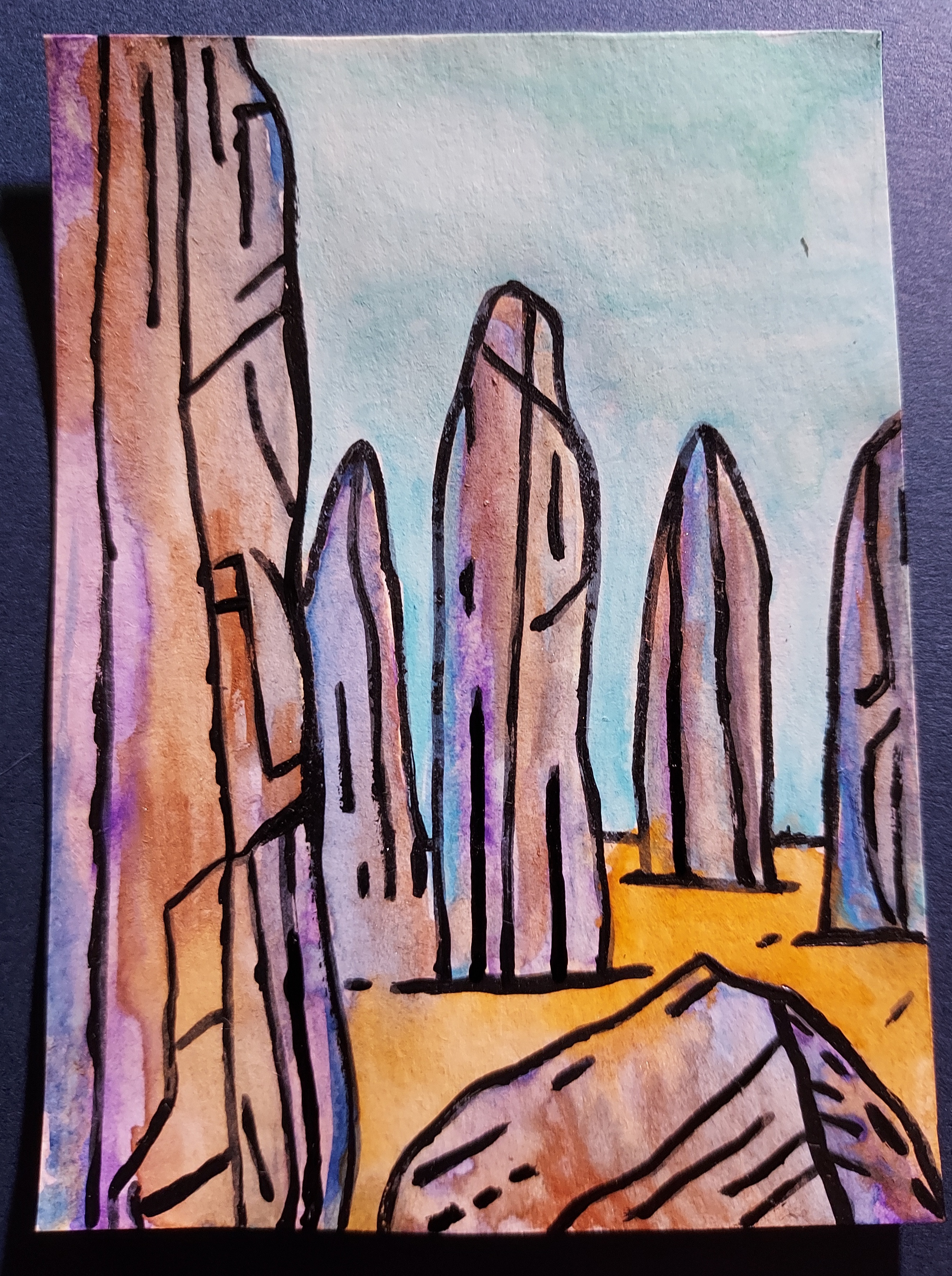 The Pinnacles of Beauty aceo art card