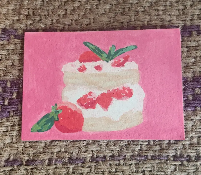 Strawberry Shortcake aceo art card