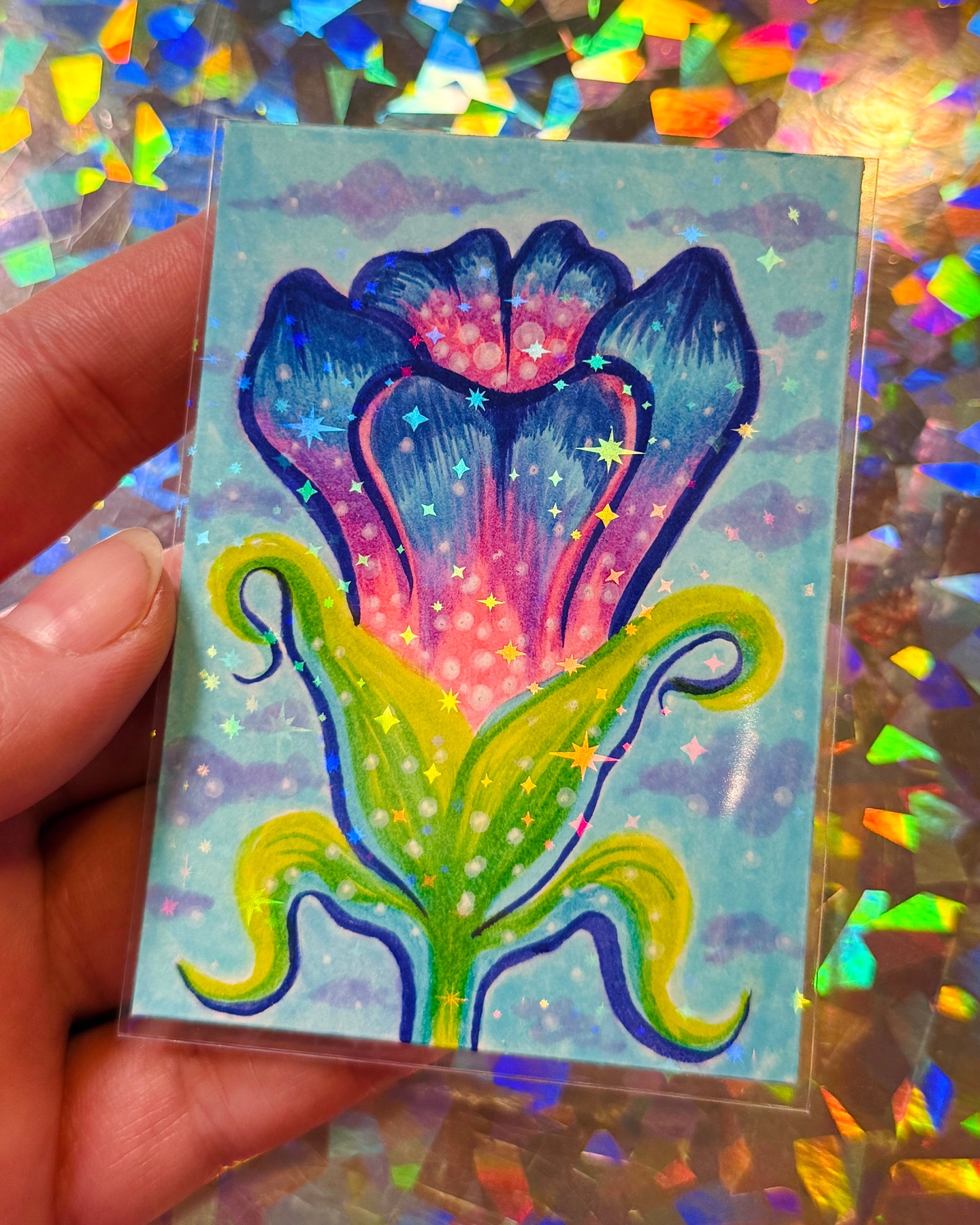 Fleur Celeste No. 3 aceo art card