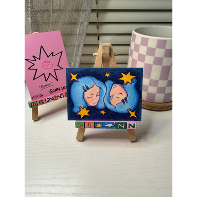 Gemini aceo art card thumbnail 4