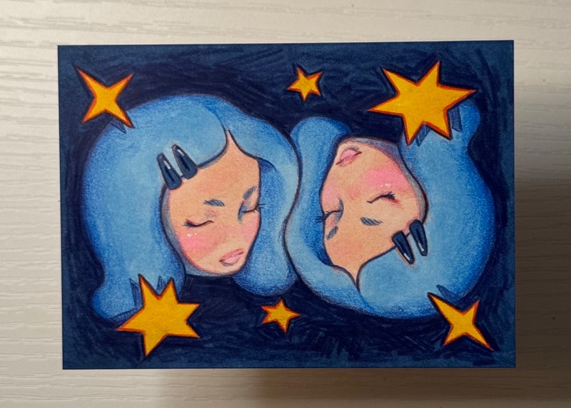 Gemini aceo art card