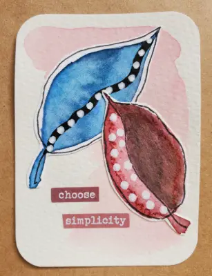 Choose simplicity aceo art card thumbnail 1