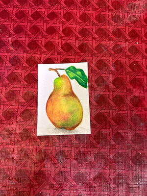 Pear aceo art card thumbnail 2
