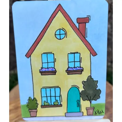 Cottage Study: Two aceo art card thumbnail 2