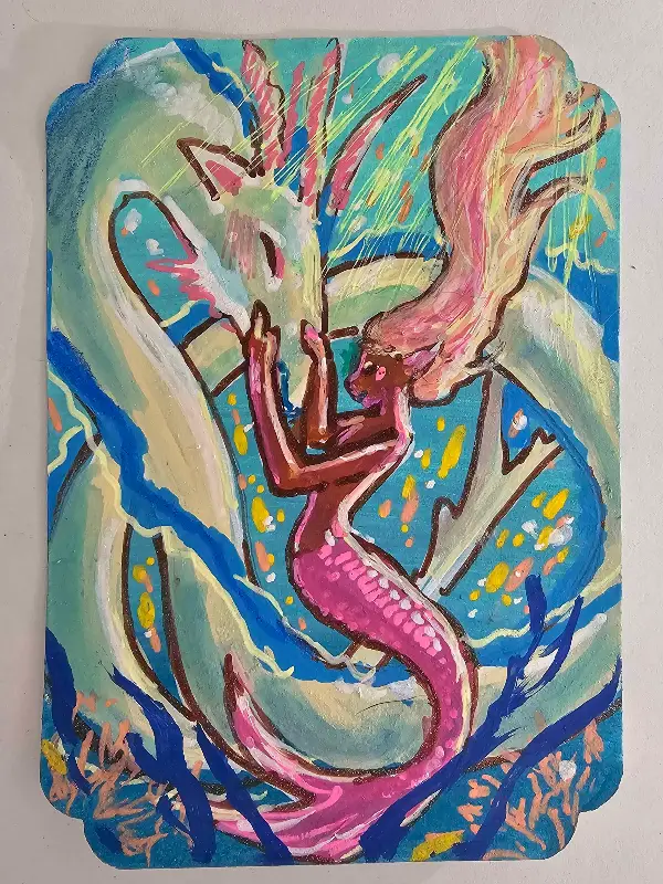 Found in the Depths aceo art card