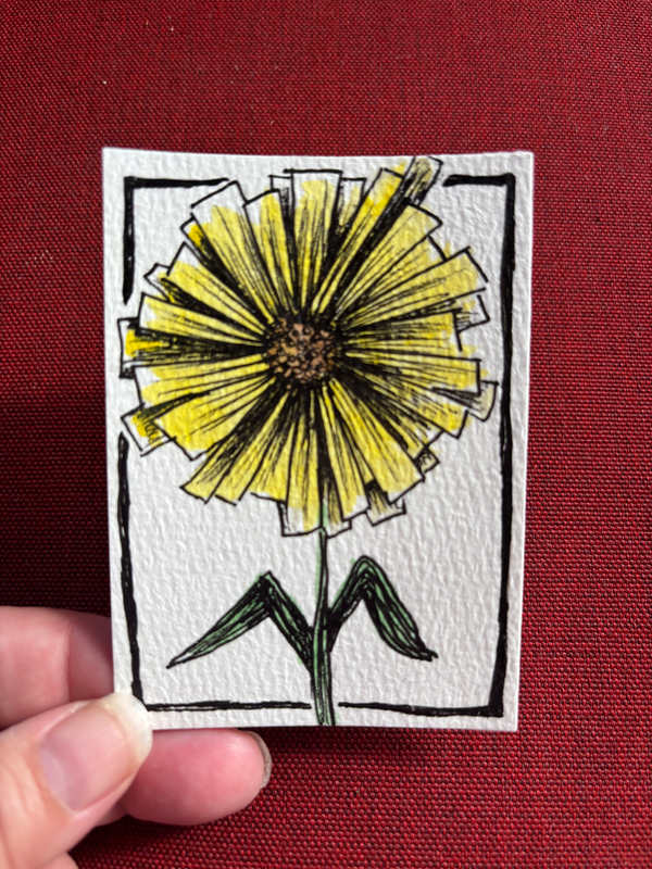 Daisy Daisy darkness aceo art card